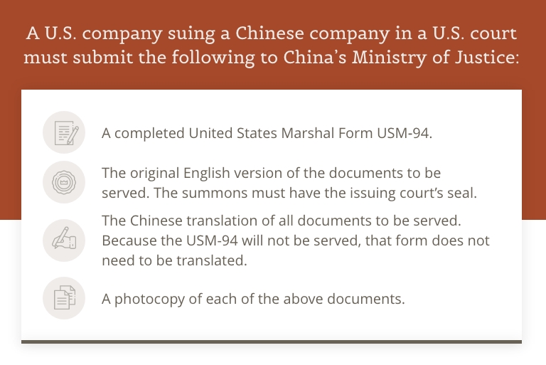 Suing a Chinese Company in US Courts