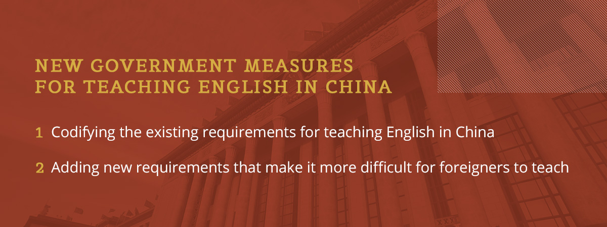 Government measures for teaching english in China