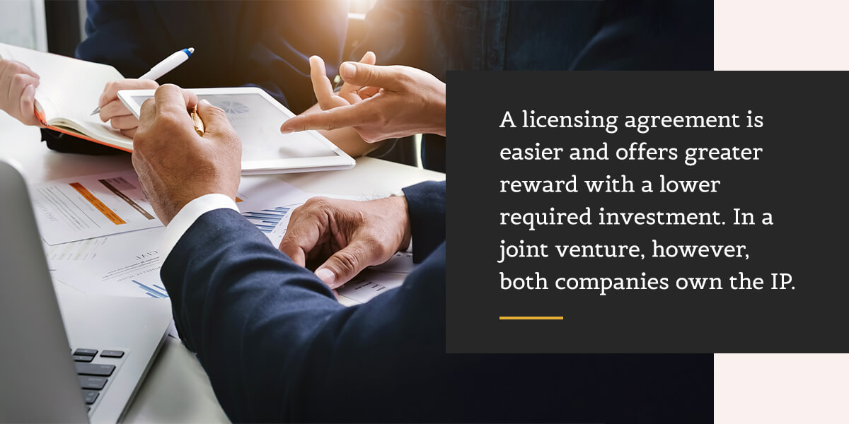 Licensing vs. Joint Venture