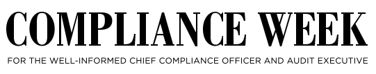 Logo of 'Compliance Week' with the tagline 'For the well-informed chief compliance officer and audit executive' beneath it.