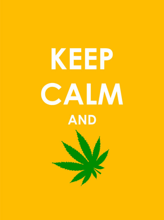 keep calm and marijuana sign