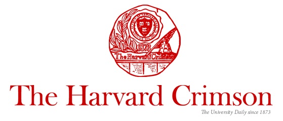 The logo of The Harvard Crimson, featuring the text "The University Daily since 1873" and a red seal with "Veritas" at the center.