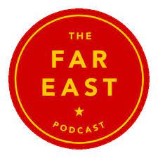 The far east podcast logo on a white background.